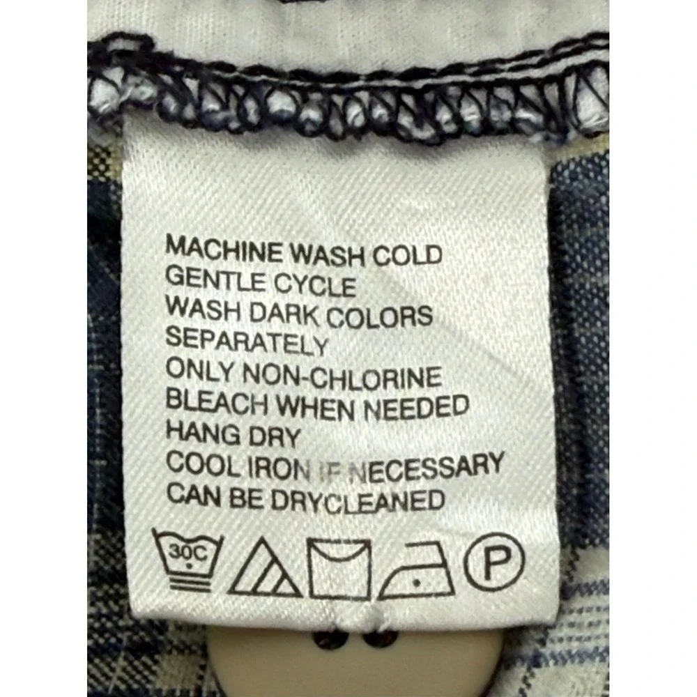 Tommy Bahama Plaid Linen Silk Blend‎ Mens 40 Shorts Blue Beige Tan Casual